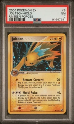 PSA 7 2005 Pokemon Ex Unseen Forces #8 Jolteon - Holo - Image 1 of 2