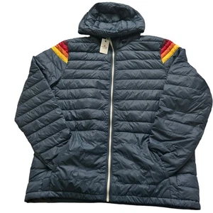 Marine Layer Banks Puffer Hoodie sea Jacket Navy blue sz XL full zip pockets - Picture 1 of 12