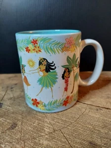 island heritage coffee mug Island Hula Honeys 2008 Blue White Dancers Hawaii - Picture 1 of 8