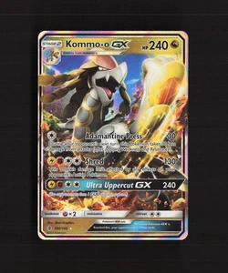Tarjeta Pokémon holográfica ultra rara Kommo-o GX 100/145 Guardians Rising LP - Imagen 1 de 10