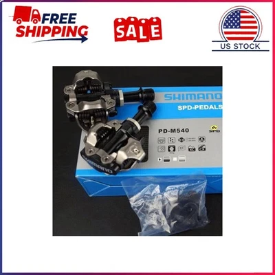 Shimano PD-M540 SPD Mountain Racers Bike Black MTB Clipless Pedals & Cleats - Image 1 of 4