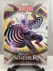 2023-24 VOX IGNIS CUBIERTA SUPERIOR MARVEL ANUAL #SS-9 PECADOS DE CANTIDAD SINIESTRA - Imagen 1 de 2