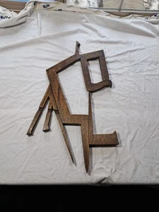 Vintage Wood Plaque Outsider Folk Art Ov. - Picture 1 of 6