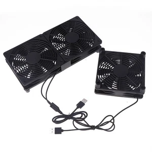 1 Set 120mm DC12V USB Powered PC Router Fans High Airflow Cooling Fan _wa - Afbeelding 1 van 16
