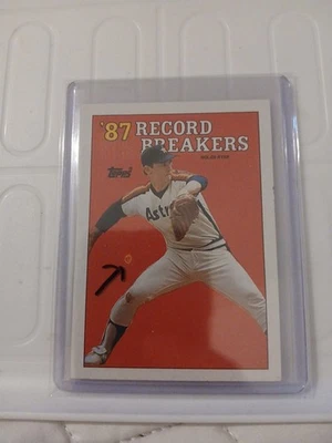 1988 Topps - Record Breakers Nolan Ryan #6 ,"Error Card". - Image 1 of 3