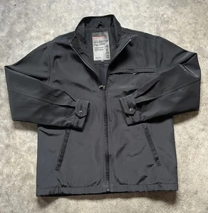 Vintage Prada Milano Black Nylon Bomber/ Jacket Red Logo SGV126 Large - Picture 1 of 18