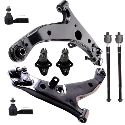 8pcs Front Lower Control Arm Ball Joint Tie Rod For 1996-2002 Toyota Corolla FWD - Image 1 of 4