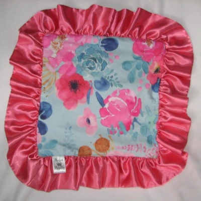 Manta de Seguridad Rockin Royalty Rosa Floral Bebé Lovey Pequeña 16" Cuadrada Hecha en EE. UU. Foto 1 de 3