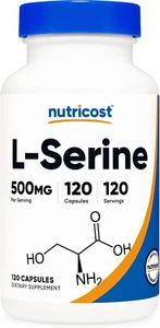 Nutricost L-Serine 500mg, 120 Capsules, 120 Servings - Non-GMO, Gluten Free - Picture 1 of 5