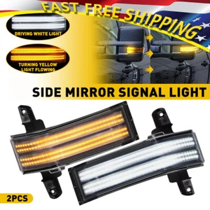 2X LED Side Turn Mirror Signal Light For Lamps 2014-18 Chevrolet Silverado 1500 - Picture 1 of 13