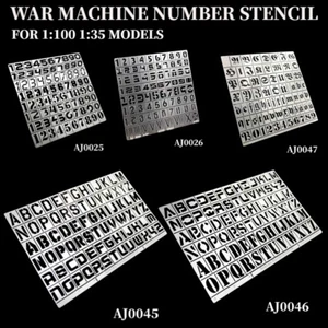 Number Letters Stencil Leakage Spray Template For War Machine Models 1:35 1:100 - Picture 1 of 17