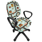 Car Race Track Office Chair Slipcover Roads Planes