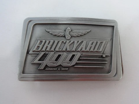 1998 Brickyard 400 Belt Buckle Limited Edition 327 of 500 Pewter Jeff Gordon Cover