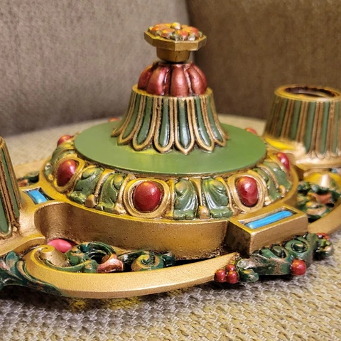 Vintage antique Art Deco Riddle chandelier 2 light 1920-30's-rewired Cover