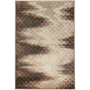Riverbay Furniture 5' x 7'6" Zig Zag Rug in Beige and Brown - Picture 1 of 1