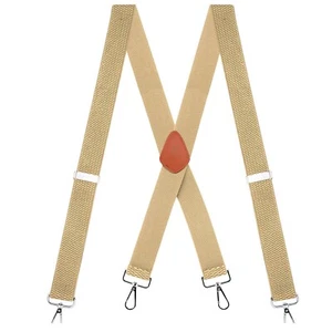 Buyless Fashion Heavy Duty Suspender Men 48"" Adjustable Straps 1 1/2"" - X Back - Picture 1 of 98