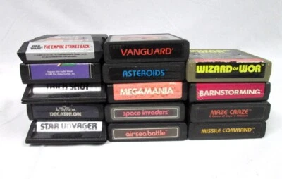 批量 14 件 雅达利 2600 电子游戏 混沌加密 太空入侵者 星球大战 — 第 1/4 张图片