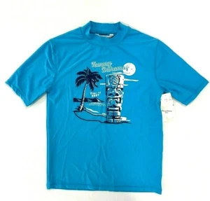 Tommy Bahama Kids Boys Short Sleeve Rash guard Sun Protection Blue Size L 00690 - Picture 1 of 2