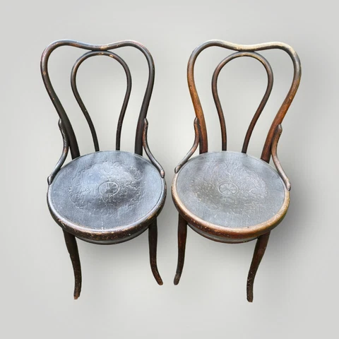 Lot of 2 Art Deco Cafe Bentwood Chair Thonet Seat by Jakob Et Josef Kohn Wien Cover