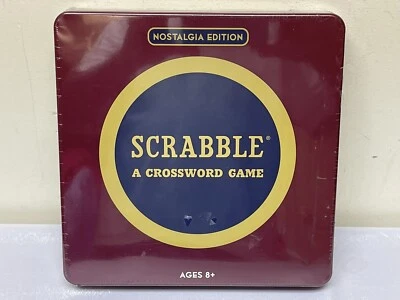SCRABBLE Nostalgia Edition Collectible Tin Crossword Game Family Fun, NEW SEALED - Image 1 of 2