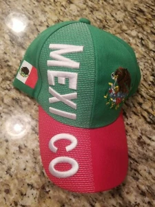 Mexico Green Soccer Country Hat Cap EMBROIDERED Flag, crest, and country New - Picture 1 of 5