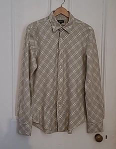 Linea - House of Fraser Beige Check Blouse/Shirt UK Size Large 100% Cotton - Picture 1 of 12