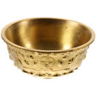  Brass Treasure Bowl Office Elegant Adornment Feng Shui Golden Ingot