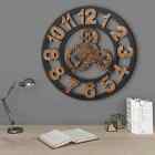 vidaXL Wall Clock Metal 58 cm Golden and Black
