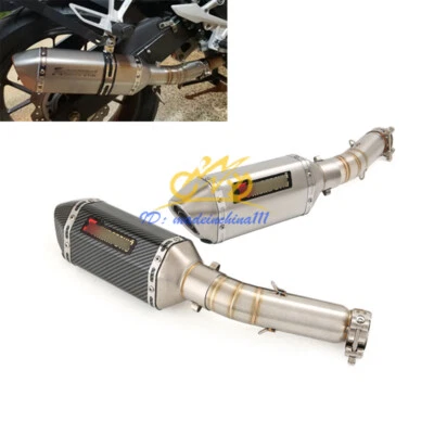 For Honda CBR500R CB500F CB500X 2013-2015 Exhaust Mid Pipe Slip on Muffler Tips - Image 1 of 4