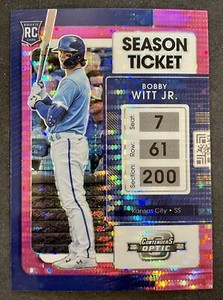 2022 Panini Chronicles Contenders Optic BOBBY WITT JR Season Ticket Pink Prizm