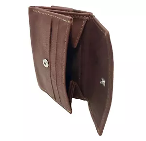 Portafoglio Piccolo Paul.hide Mini Compatto Unisex Fatto A Mano Pelle Marrone - Foto 1 di 3
