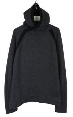 Dondup Hooded Men's XL Wool Blend Sweater Pull Strength Dark Gray - image 1 of 4