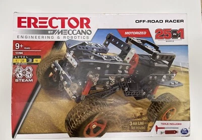 MECCANO ERECTOR OFF ROAD RACER SET No 17204 / PARTS / PIECES / WHEELS / SCREWS - Image 1 of 4