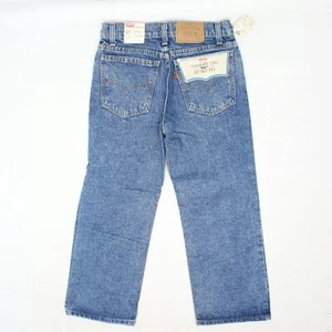 VTG Levis Boys 918 Jeans 28x24 Husky Blue Denim Made in USA Orange Tab - Picture 1 of 3
