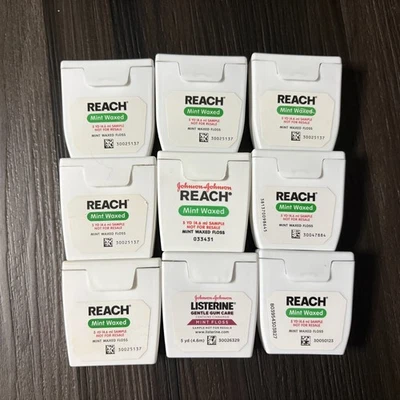 Vintage Johnson & Johnson Reach Mint Waxed Floss Gum Gentle Care Prop NEW 5yd x9 - Image 1 of 4
