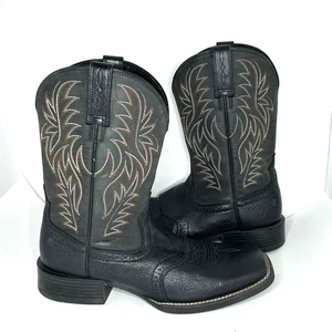 Ariat® Herren Leder Sport 9 D Schwarz Eckige Zehe Westernstiefel Cowboy 10016292 - Bild 1 von 10
