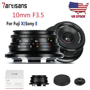 US 7artisans 10mm F3.5 Ultra-Wide Angle APS-C 108° Prime Lens For E/X Mount - Picture 1 of 13