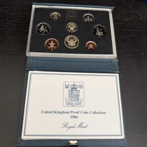 1986 The Royal Mint United Kingdom Proof Collection 8-Coin Set (1p-£2) In Case - Bild 1 von 5