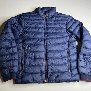 Polo Ralph Lauren Packable Down Jacket Mens S Blue Lightweight Puffer - Picture 1 of 9