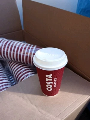 Costa Coffee Disposable Paper Cups 3x30 Large Size With Lid