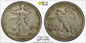 1918 S Walking Liberty Half Dollar PCGS XF-45 CAC - Picture 1 of 1