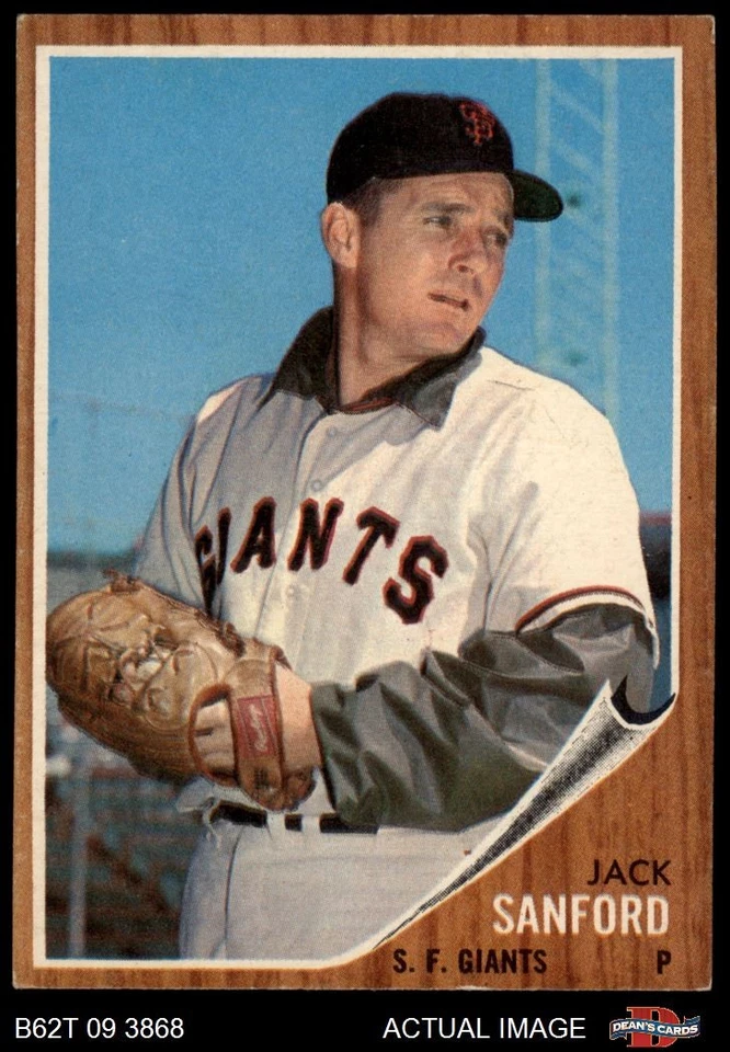 1962 Topps #538 Jack Sanford Giants 5 - EX - Image 1 of 1