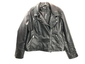 Fahsyee Motorradjacke schwarz Kunstleder Damen Größe XL - Bild 1 von 4