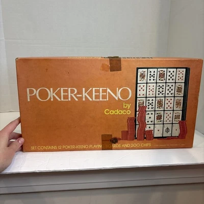 Vintage Cadaco PO-KE-NO Poker-Keeno Board Card Game 1977 Complete - Image 1 of 4