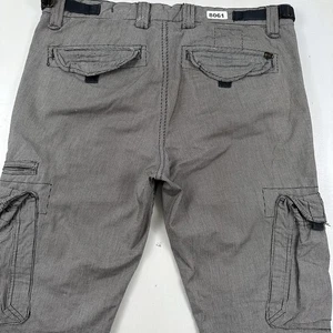 Scotch & Soda Sample Cargo Pants 36x34 Men Black Birdseye Dirty Wash Distressed - Picture 1 of 16