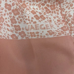 Vintage Jaeger Silk Scarf 46x10” Long Floral Rolled Hem Retro Mod Cottagecore - Picture 1 of 7
