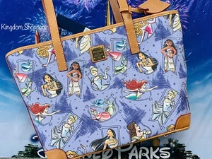 2020 Disney Parks Dooney & Bourke Princess Half Marathon Tote Cinderella Ariel - Picture 1 of 4