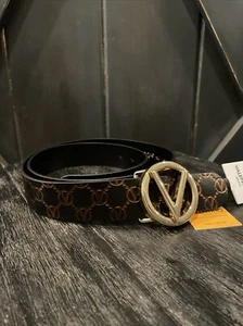 VALENTINO BY MARIO VALENTINO BELT Monogram Logo Leather Size XL Italy $375 - Picture 1 of 8