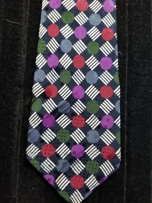 Corbata Hombre Gianfranco Ruffini 100% Seda Abstracta Geométrica Extra Larga Foto 1 de 4