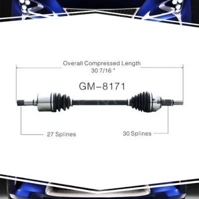 Juego de eje trasero izquierdo de 1 eje CV SurTrack para Cadillac CTS UU27 2003-2007 Foto 1 de 3